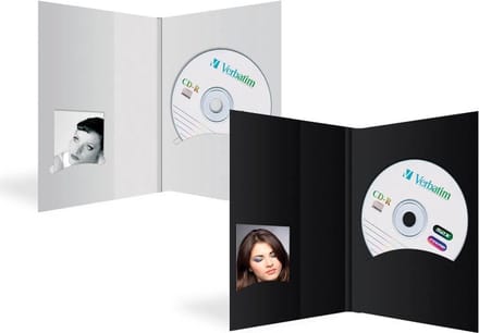 1x100 Daiber Pasfotomappen m. CD-Rom-vak tot 10x15 wit