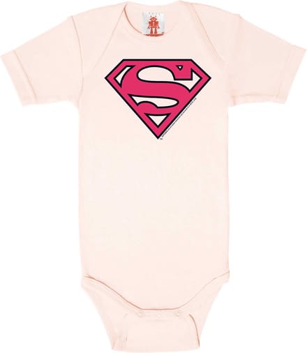 Logoshirt Baby Body DC - Superman Logo (Pink)