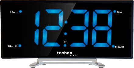 Technoline WT460 KLOK - WEKKERRADIO - blauwe cijfers