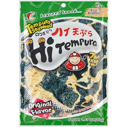 Zeewier chips - 40 gr - tempura seaweed original style - chips - zeewier snack - snack - snacks - gefrituurde zeewier chips