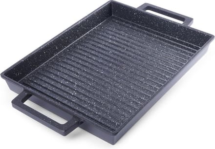 Grillplaat Graniet GRANDE 43x26 cm - Bakplaat - Ovenplaat - Grillpan - Grill - Pan - Steakpan