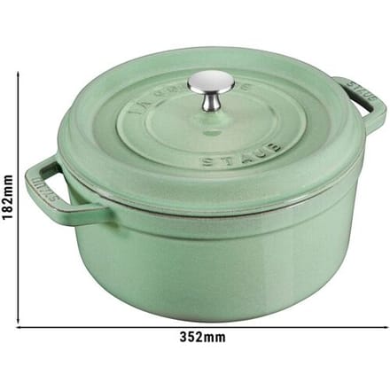 STAUB LA COCOTTE - Kookpot - Ø 280mm - Gietijzer - Saliegroen