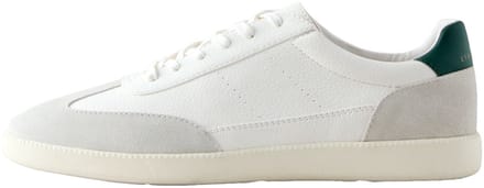 Next - Heren - Smart-casual veterschoenen met suède rand - Wit