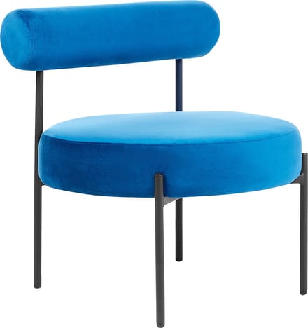 ALPHA - Fauteuil - Marineblauw - Fluweel