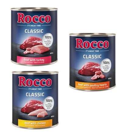 6x800g Gevogelte-Mix Rocco Classic Hondenvoer