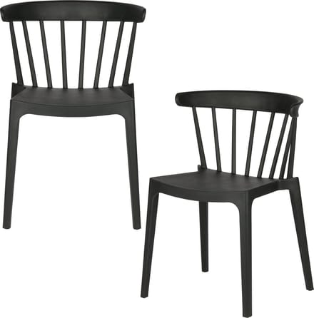 WOOOD Bliss Tuinstoelen - Kunststof - Zwart - Set van 2