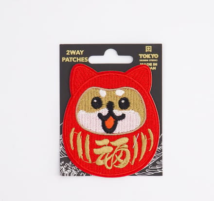 Tokyo Design Studio - Daruma Shiba Dog Patch - 2 Way - Decoratie Patch