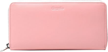 Esquire Leren Portemonnee Viktoria Zip Around Wallet Apricot Blush Roze