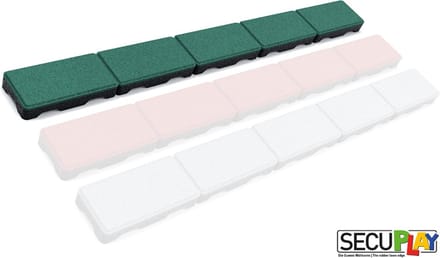 Secuplay Rubber Gazonrand - 100x10x3,6cm - Groen - Per stuk