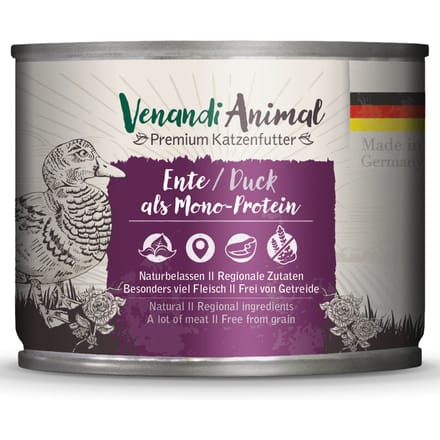 Venandi Animal Monoprotein 6 x 200 g - Eend