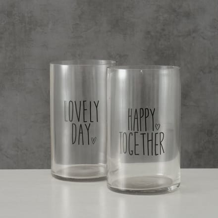 Boltze Home Vaas Stappo glas Ø12xh20cm helder (1 stuk) assorti