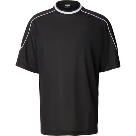 Urban Classics - Piping Mesh Oversized Heren Tshirt - 5XL - Zwart