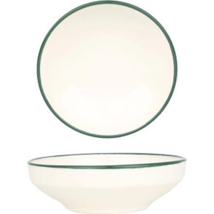 Rinart Serveerschaal - Green Edge - Porselein - 10 cm (100cc) - set van 2