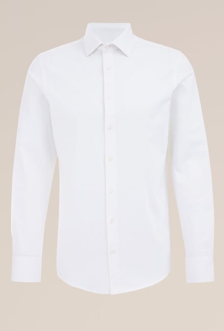 WE Fashion Heren Premium slim fit overhemd met jacquard structuur