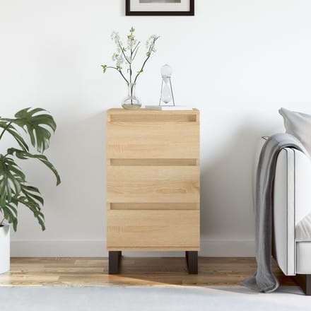 vidaXL - Dressoir - 40x35x70 - cm - bewerkt - hout - sonoma - eikenkleurig