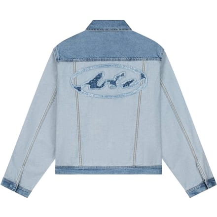 Jas Jeans Man Denim Binnen/uit Jas Denim Bleach