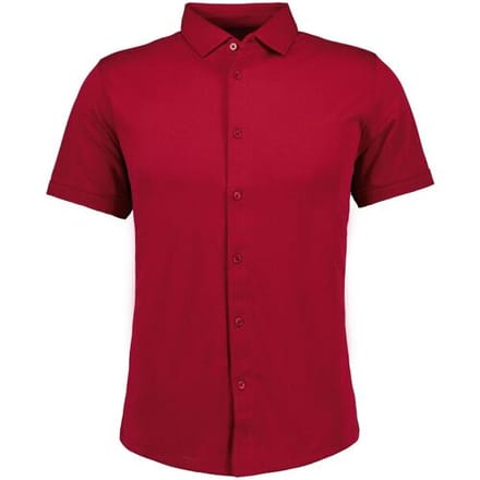 Ragman Overhemd Soft Knit Easy Care Short Sleeve Solid Color Aardbei / male