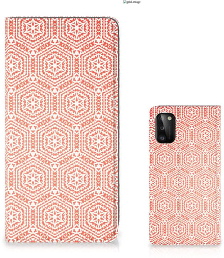 Samsung Galaxy A41 Hoesje met Magneet Pattern Orange