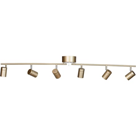 By Rydéns plafondspot Correct goudkleurig, 6-lamps, metaal, GU10