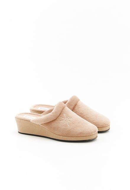 Damart - Muiltjes met mooie stras - Dames - Bruin - 37