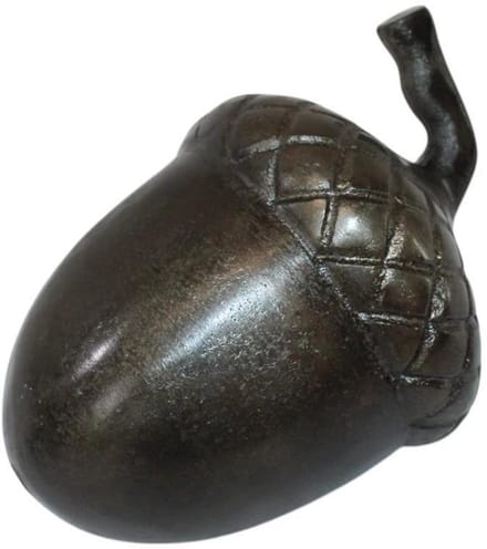 Deco4yourhome®- Decoratieve Eikel - Maat L - Metaal - Black Smoke