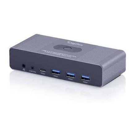 DIGITUS Core Line - KVM / video / audio switch - USB-C 3.0 Dual HDMI 4K60Hz - 2 ports