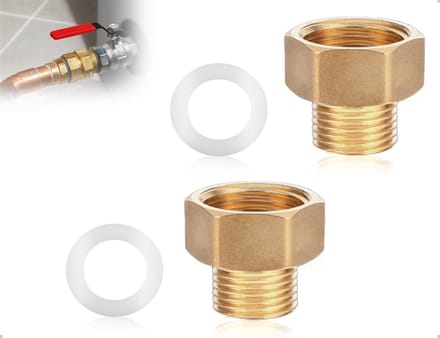 Solidchoice - 2 Stuks Messing Reducers met Rubber Seal