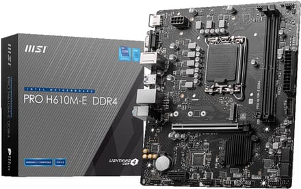 MSI PRO H610M-E DDR4 Moederbord - Intel H610 - Intel LGA1700 - DDR4 RAM - Micro-ATX