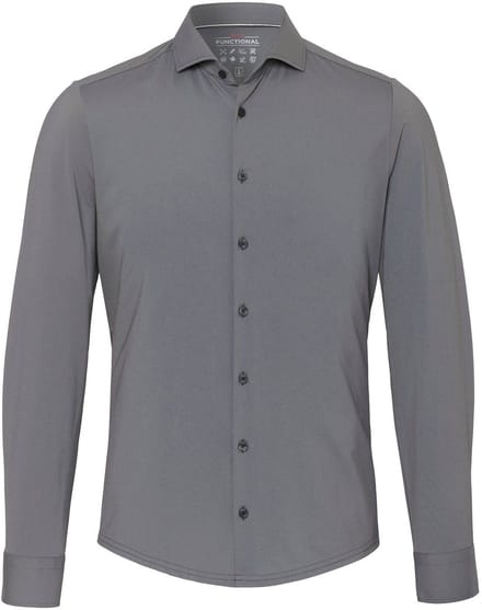 Pure The Functional Shirt Grijs - Maat 37 - Heren - Overhemden Casual