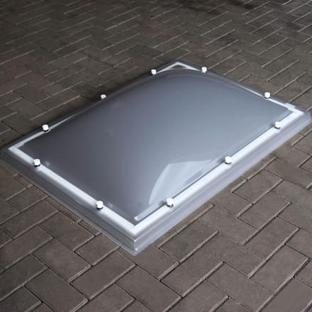Lichtkoepel plexiglas opaal 80x130 cm dubbelwandig