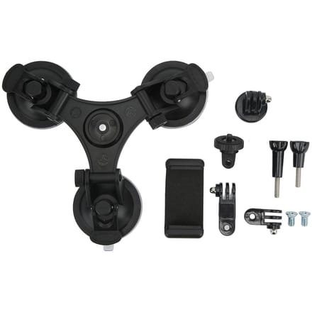 Statief Zuignaphouder Sterke Adsorptie Auto Drievoudige Zuignapmontage voor Actiecamera's Mobiel black