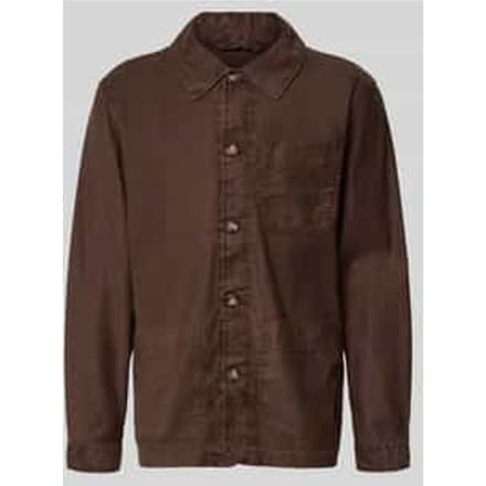 regular fit overshirt van linnenmix