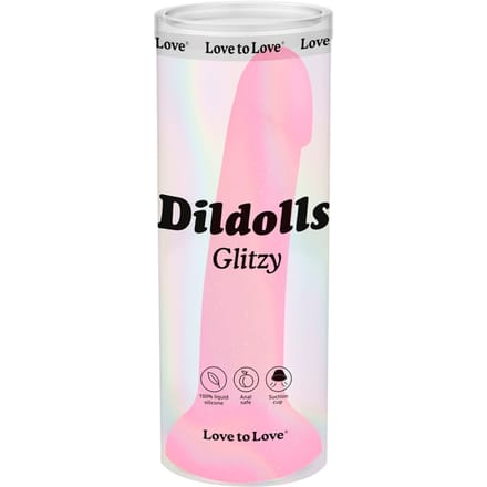 Love to Love - Siliconen Dildo Glitzy - Roze Glitters