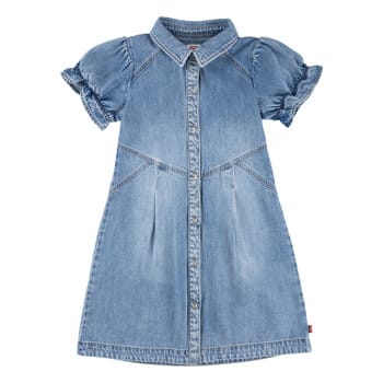 Levi´s ® Kids Western Button Up Korte Mouw Jurk Blauw 10 Years Meisje