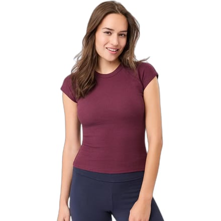 Geribde slim-fit T-shirt voor vrouwen Mandala