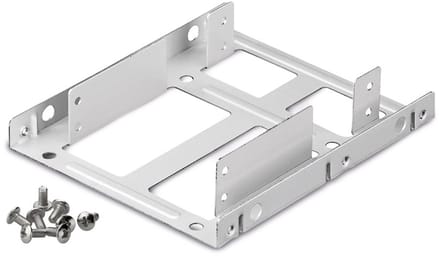 2x 2,5'' HDD/SSD naar 3,5'' slot montage frame / zilver