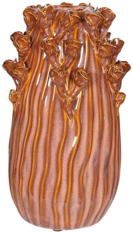 Vaas Bernou keramiek oranje 15x27,5cm