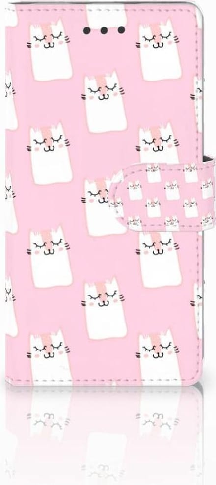 Huawei Ascend P8 Lite Telefoonhoesje met Pasjes Sleeping Cats