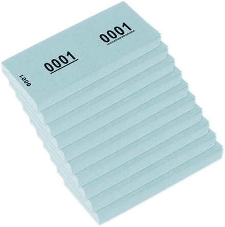 Kangaro nummerblok - 42x105mm - 70 grams - nummers 1-1000 - blauw