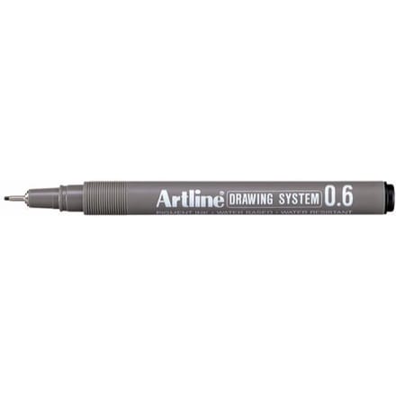 ARTLINE Drawing System Fineliner - 1 stuk- 0.6mm Lijndikte - Zwart