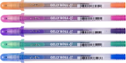 Gelschrijver Sakura Gelly Roll Silver Shadow set à 5 kleuren | 6 stuks