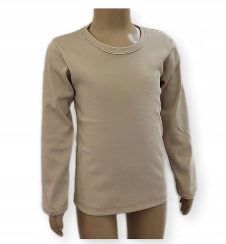 Dartomik - Lange Beigekleurige Blouse - 128 - 100% Katoen - Lange Mouwen