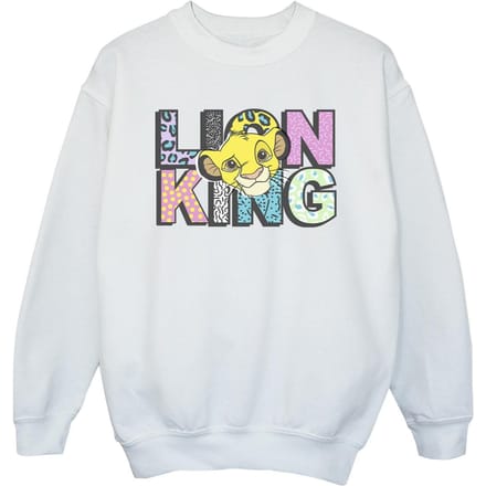 Disney Meisjes The Lion King Patroon Logo Sweatshirt (Wit)