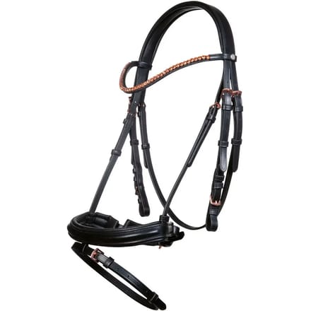 Bitloos hoofdstel voor paarden HKM Rosegold Glamour