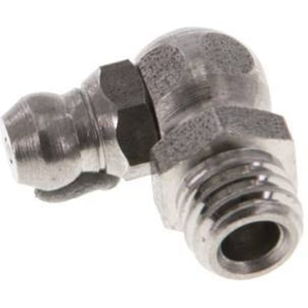 90° Haakse Smeernippel RVS M8x1.25 DIN 71412