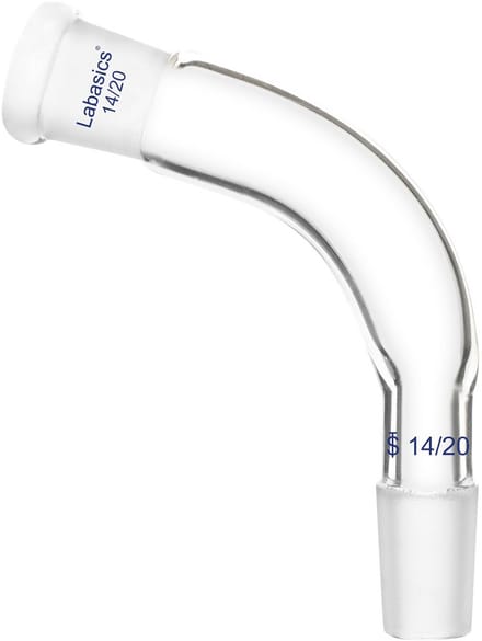 Glazen Destillateur Adapter 105 Bend met 14/20 Gewrichten