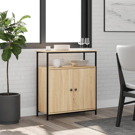 vidaXL - Dressoir - Sonoma - Eiken - 70x30x80 - cm - Bewerkt - Hout