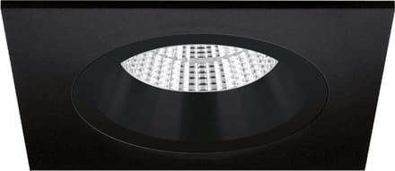 Milano - Inbouwspot Zwart Vierkant - Verdiept - 1 Lichtpunt - 93x93mm