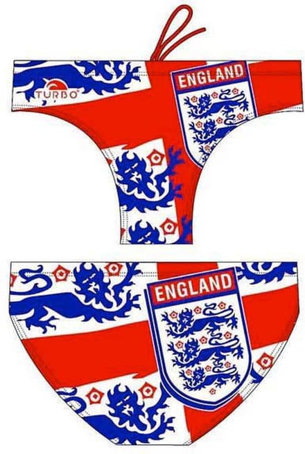 Turbo England Shield Zwemslip Rood,Blauw L Man