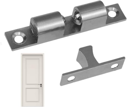 Kogelgrendel Kastdeur - Deur sluiting - Meubels Beveiligen - Verstelbare Veersterkte - 5 cm - Zilver